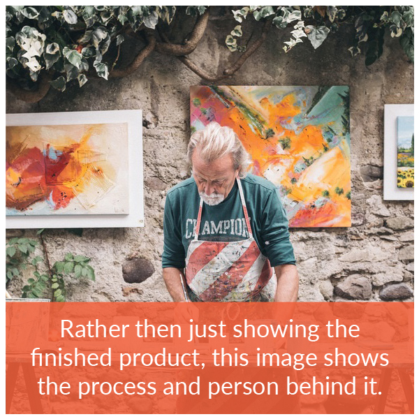 An artist working on his next creation