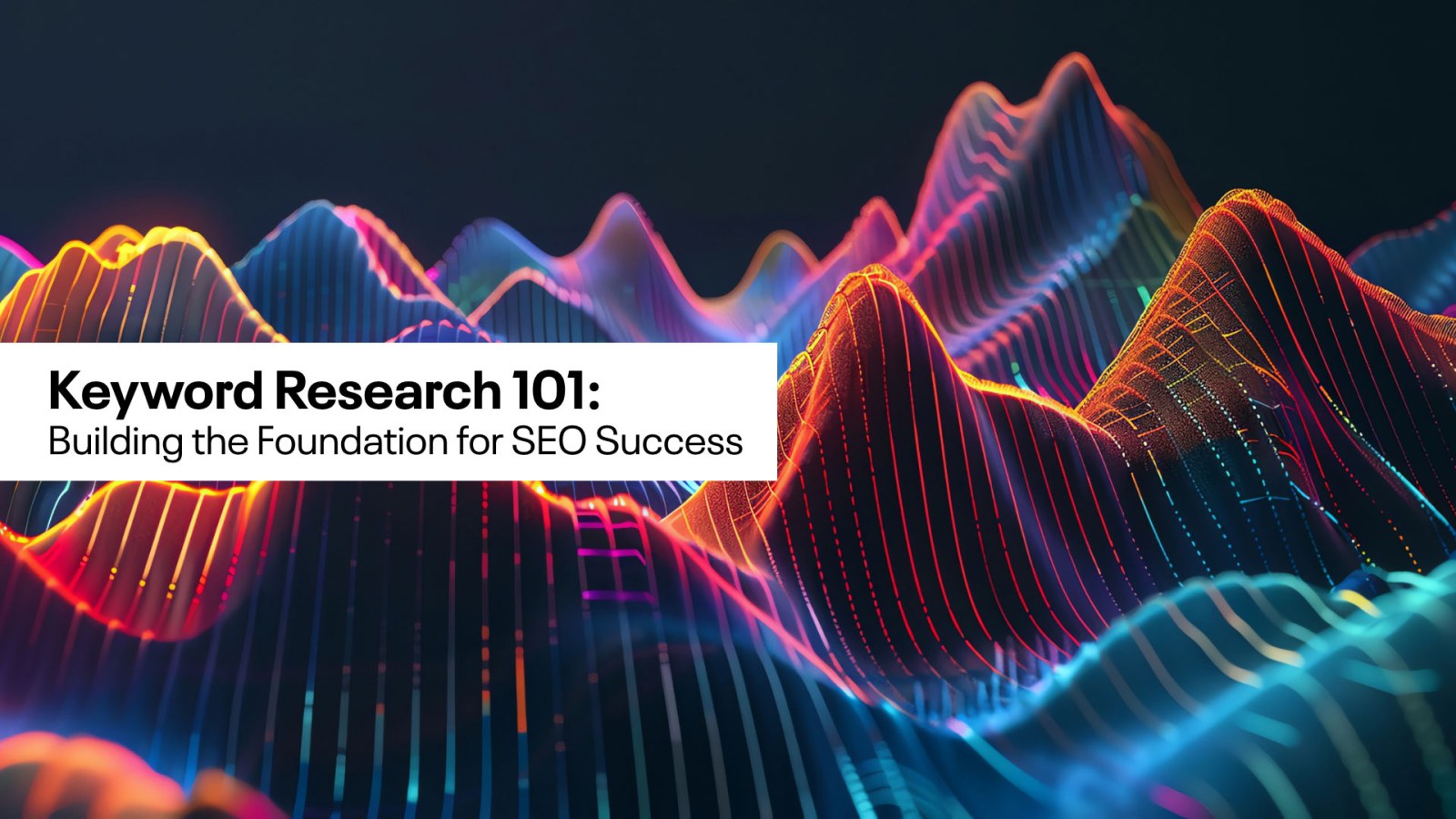 Abstract image of data waves to symbolize keyword research and SEO
